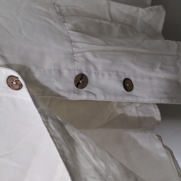 Sleeveless button boho white dress - Picture 3 of 3